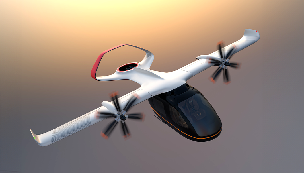 a white and black drone with propellers