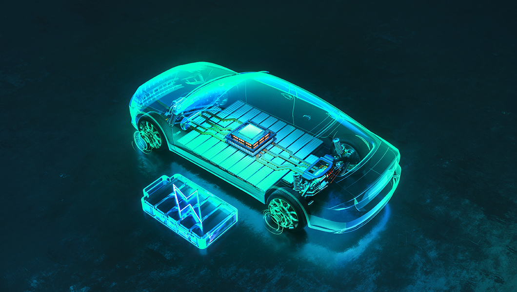 a car with a blue glow