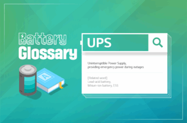 a battery and a book