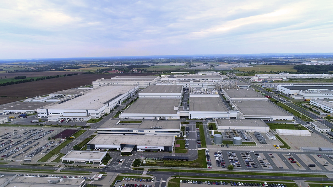 대규모 산업 단지의 전경