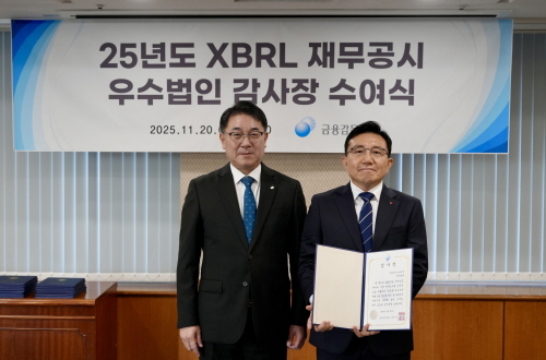 상 수여식, 두 남성 참석